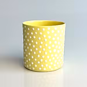 "Dots"White on Yellow Maxi