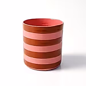 "Striped"Crimson on Pink Maxi