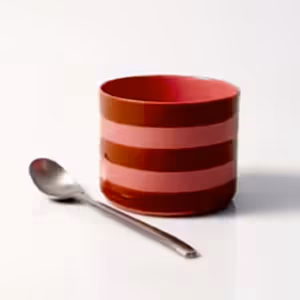 "Striped"Crimson on Pink Midi