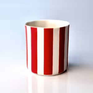 "Striped"Red on White Maxi